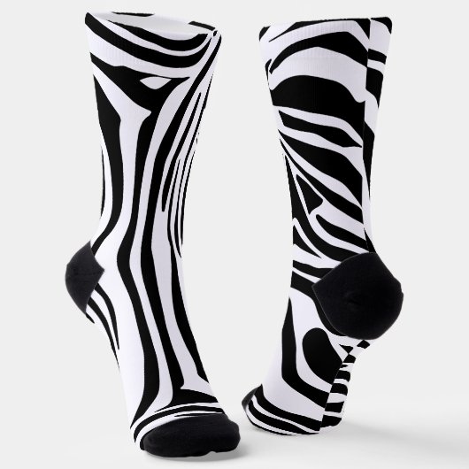 Zebra-Muster Socken (Gewinkelt)