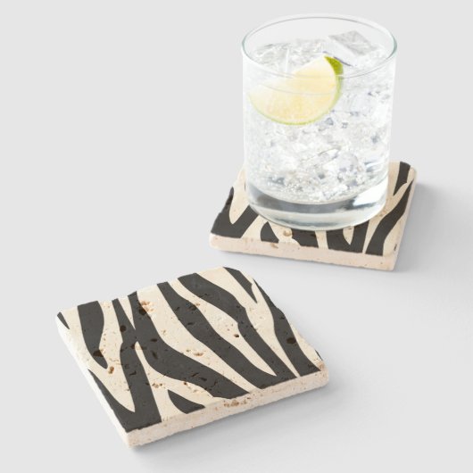 Zebra-Muster-Stein-Untersetzer Steinuntersetzer (Seitenansicht)