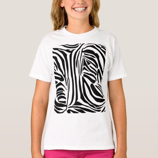 Zebra-Muster T-Shirt (Vorderseite)