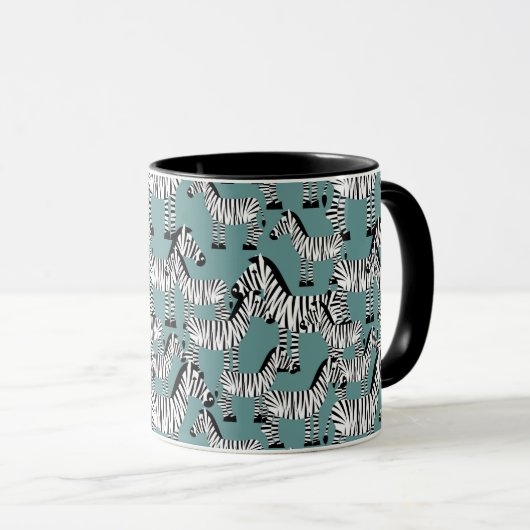 Zebra-Muster Tasse (VorderseiteRechts)