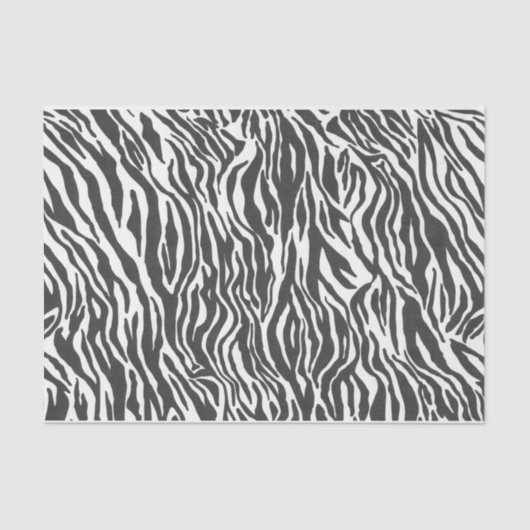 Zebra Muster Tierbild Schwarz-Weiß Streifen Seidenpapier (Vorderseite)
