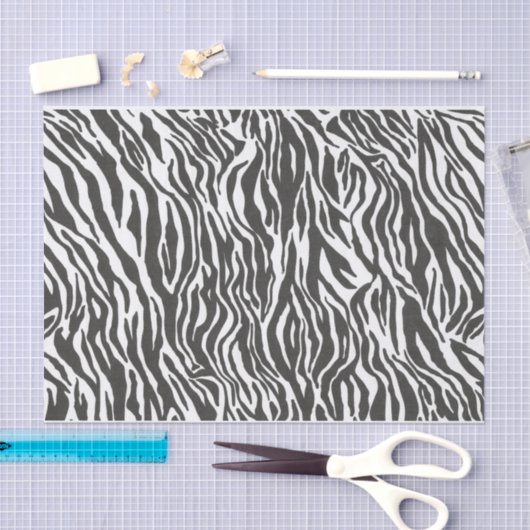 Zebra Muster Tierbild Schwarz-Weiß Streifen Seidenpapier (Handwerk)