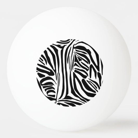 Zebra-Muster Tischtennisball (Vorderseite)