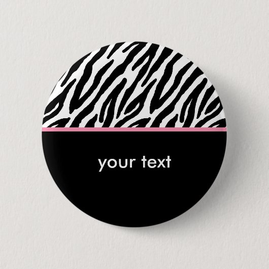 Zebra-Muster und Pink Button (Vorderseite)