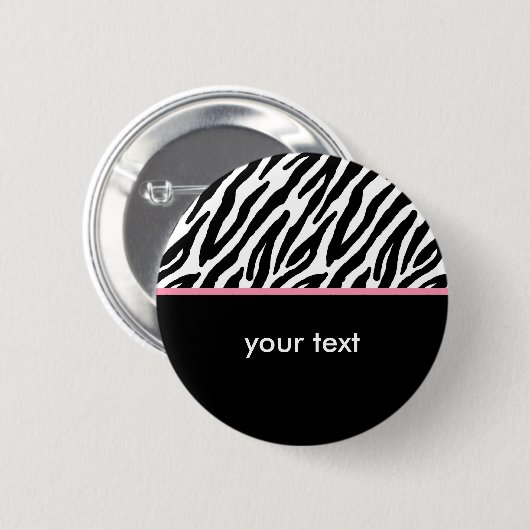 Zebra-Muster und Pink Button (Vorne & Hinten)