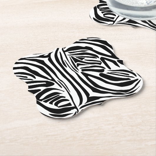 Zebra-Muster Untersetzer (angewinkelt)