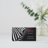Zebra-Muster-Visitenkarte Visitenkarte (Stehend Vorderseite)