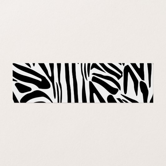 Zebra-Muster Visitenkarten (Außenseite Aufgefaltet)