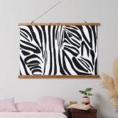 Zebra-Muster Wandteppich Mit Holzrahmen (Schlafzimmer)