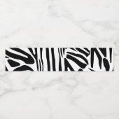Zebra-Muster Wasserflaschenetikett (Einzelnes Label)