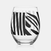 Zebra-Muster Weinglas Ohne Stiel (Rechts)