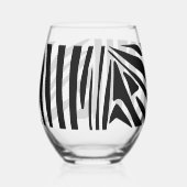Zebra-Muster Weinglas Ohne Stiel (Links)