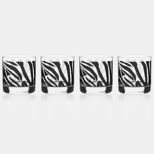 Zebra-Muster Whiskyglas (Hinten)