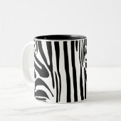 Zebra-Muster Zweifarbige Tasse (Vorderseite Links)
