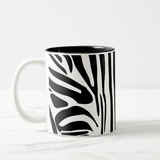 Zebra-Muster Zweifarbige Tasse (Links)