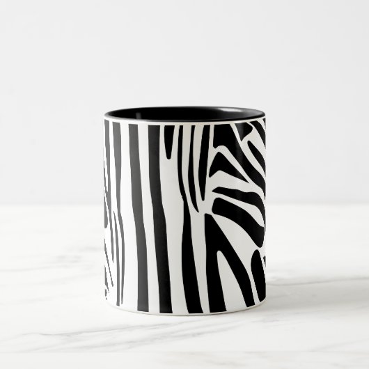 Zebra-Muster Zweifarbige Tasse (Mittel)