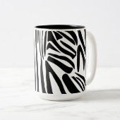 Zebra-Muster Zweifarbige Tasse (VorderseiteRechts)