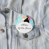 Zebra-Mutter des Bräutigam-Knopf-/Button-Türkises Button (Beispiel)