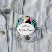 Zebra-Mutter des Bräutigam-Knopf-/Button-Türkises Button (Beispiel)