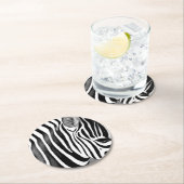 Zebra-nah Runder Pappuntersetzer (Vor Ort)