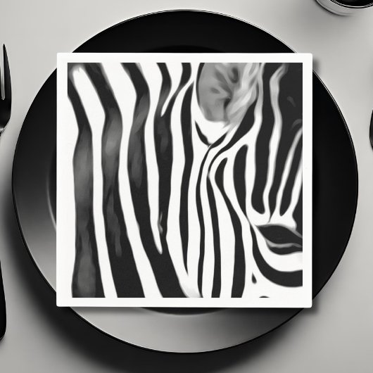 Zebra-nah Serviette