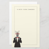 Zebra| Name hinzufügen Briefpapier (Vorne/Hinten)