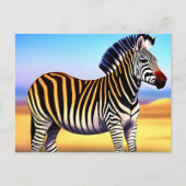 Zebra-Natur Postkarte (Vorderseite)