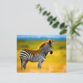 Zebra-Natur Postkarte (Stehend Vorderseite)