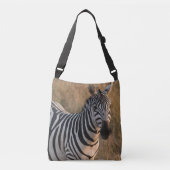 Zebra Natural Setting Crossbody Bag Tragetaschen Mit Langen Trägern (Vorderseite)