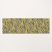 Zebra Navy Yellow Minimal Muster Yogamatte (Rückseite (Horizontal))