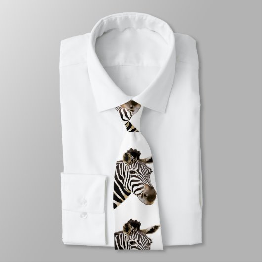 Zebra Necktie Krawatte (Gebunden)