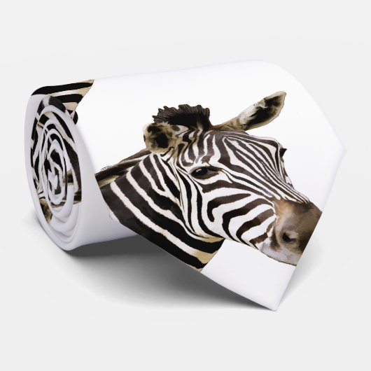 Zebra Necktie Krawatte (Gerollt)