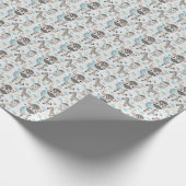 Zebra Niedlich Baby Pastel Watercolor Muster Geschenkpapier (Ecke)