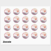 Zebra Niedlich Bow Baby Girl Announctionsticker Runder Aufkleber (Blatt)