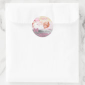 Zebra Niedlich Bow Baby Girl Announctionsticker Runder Aufkleber (Tasche)