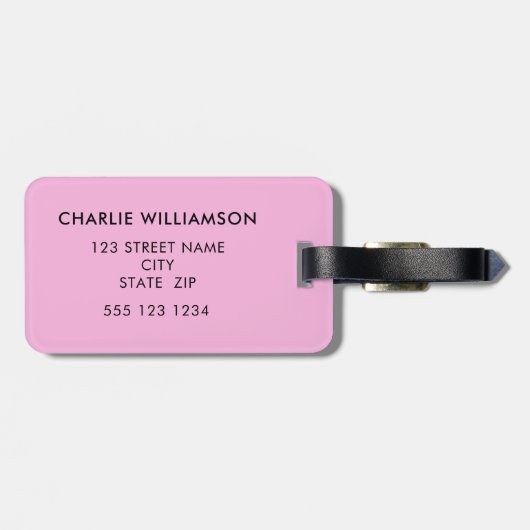 Zebra-niedliche Kinder Gepäckanhänger (Rückseite horizontal)