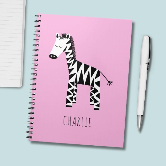 Zebra-niedliche Kinder Notizblock