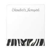 Zebra Notepad Notizblock (Vorderseite)