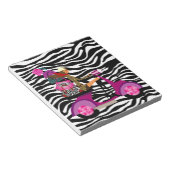Zebra Notepad Schwarz-weiß Scooter Girl Purses Notizblock (angewinkelt)