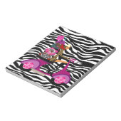 Zebra Notepad Schwarz-weiß Scooter Girl Purses Notizblock (Rotiert)