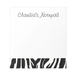 Zebra-Notizblock Notizblock