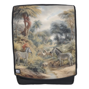 Zebra-Oase & Löwinnen-Treffen Vintage Rucksack