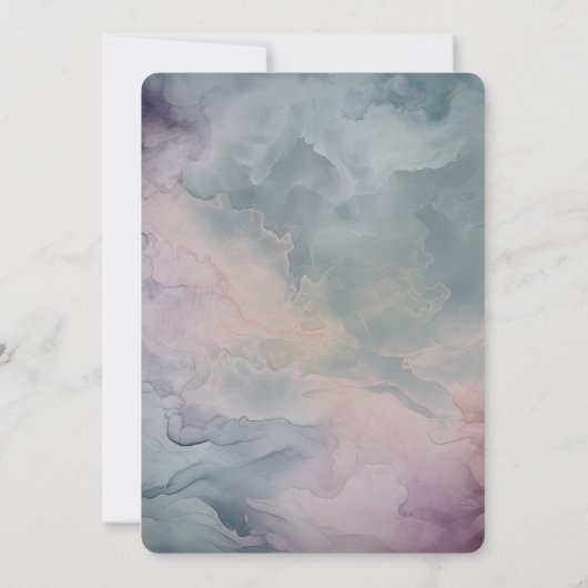 Zebra Oh Baby Blue Floral Baby Dusche Einladung (Rückseite)