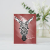 Zebra ohne Labels Postkarten (Stehend Vorderseite)