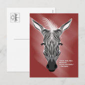 Zebra ohne Labels Postkarten (Vorne/Hinten)