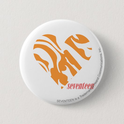 Zebra-Orange 2 Button (Vorderseite)