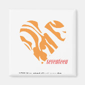 Zebra Orange 2 Magnet (Vorne)