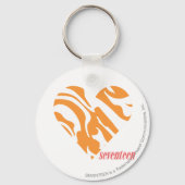 Zebra Orange 2 Schlüsselanhänger (Vorderseite)