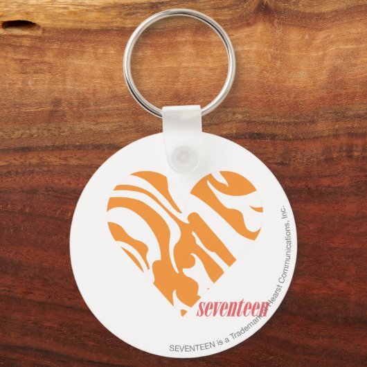 Zebra Orange 2 Schlüsselanhänger (Vorderseite)