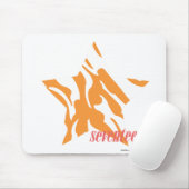 Zebra-Orange 3 Mousepad (Mit Mouse)
